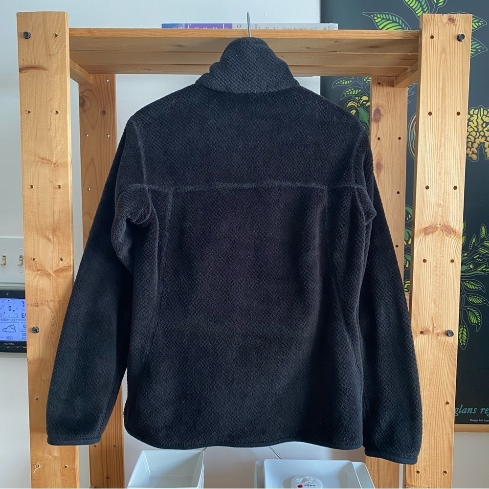 Patagonia Black Half-Snap High Pile Fleece Pullover Jacket Sweater Medium - Picture 6 of 15